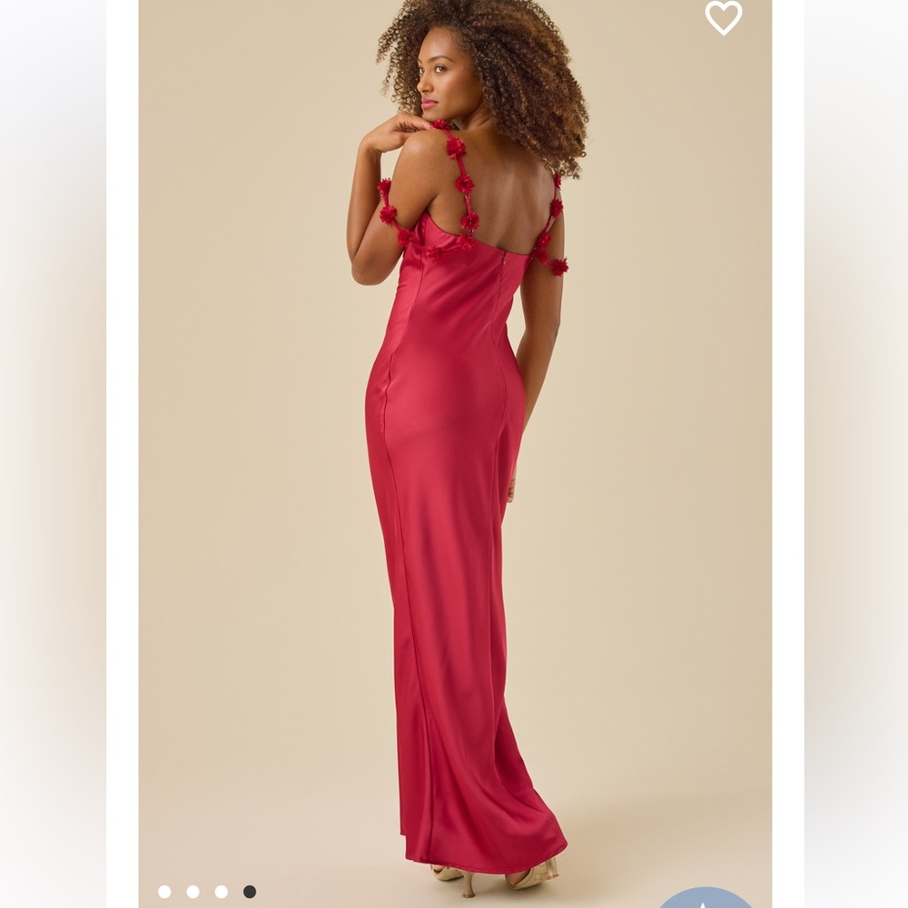 New with tags Altar’d State Scarlett Satin Maxi Dress - Picture 4 of 4